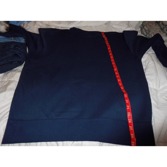 Polo Ralph Lauren Mens Crewneck Sweatshirt American Flag Spell Out Navy - Picture 7 of 8
